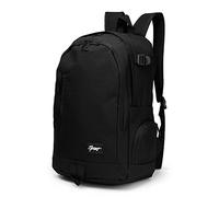 School Backpack for Teens, Ricky-H Lifestyle Travel Bag for Men & Women, Lightweight College Back Pack with Laptop Compartment (Solid Black)