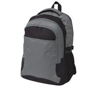 School Backpack Grey 33x17x50cm 40L 600D Polyester Water-Repellent Padded Laptop