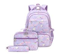 School Backpack Set School Bags Primary High School Rucksack Bag for Teenage Girls Teen College Big Backpack for School Backpacks Teen Girls Teenager Back to School Bag Girls Secondary School Viola