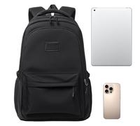School Backpack - Waterproof Backpack, Oxford Fabric Backpack High Capacity Unisex for Laptop Work Travel Daily Life, black, Siehe Beschreibung, See description