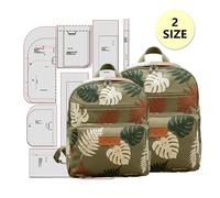 School Backpacks (2 Sizes) Sewing Patterns, 1:1 Scale Women's Backpack Sewing Patterns, Stylish Backpack Prototype Patterns, Perfect Sewing templates for Handmade Bag Crafting