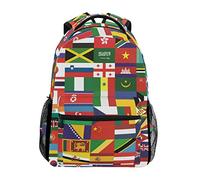 School Backpacks World Flags Student Backpack Big for Girls Kids