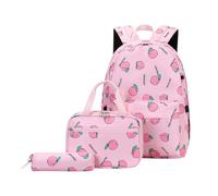 School Backpacks Teen Backpack Set School Bags High Primary School Rucksack Bag for Teenage Girls Secondary School College Big Backpack for School Teen Girls Teenager Junior Back to School Bag Rosa