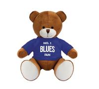 School Badges UK No.1 Blues Fan Teddy Bear, Football Bear, for Fans, Parents, Fathers, Kids - Blues Teddy Bear Mascot, 8 Bears to Choose (Richard)