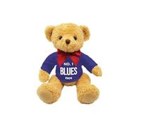 School Badges UK No.1 Blues Fan Teddy Bear, Football Bear, for Fans, Parents, Fathers, Kids - Blues Teddy Bear Mascot, 8 Bears to Choose (William)
