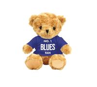 School Badges UK No.1 Blues Fan Teddy Bear, Football Bear, for Fans, Parents, Fathers, Kids - Blues Teddy Bear Mascot, 8 Bears to Choose (Victoria)