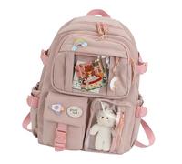School Bag - 450g Fashion Rucksack Kit, Sweet Pastel Satchel, Stylish Adjustable Strap Shoulder Bag | Soft Canvas Backpack Purse for Teenagers Women University Gift Trip Vacation Hiking Office