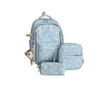School Bag Boy, Three-Piece Backpack for Daily Use with Spacious Compartments Modern Design for School Travel, blue, One Size