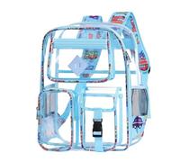 School Bag Boys - Kids Transparent Backpack Large Capacity School Bag For Elementary Middle High School Students Lightweight Durable (Light Blue One Size)