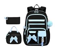 School Bag for Boys Girls, 3Pcs Large Capacity Kids Lightweight Casual Backpack Set with Lunch Bag & Pencil Case, Large Capacity Versatile Rucksack for School Outdoor Travel Daily Use