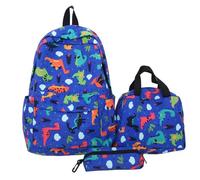 School Bag Girls - Dinosaur Car Pattern Large Backpack For Two Shoulder Carrying Suitable For Primary School Students In Grades 3 To 6 Lightweight And Reduce The Burden Backpack (Blue One Size)