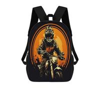 School Bag,Kids Backpack With Off-road Motorbike Vehicles Print, Large Rucksack For School Sports Travel,Back To School Supplies For Children,Gifts For Boys Girls Teenagers 17inch