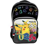 Safta Pokemon ´´pikachu´´ Double 15l 27x42x20 Cm Backpack Black Kids