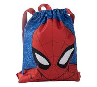 School Bag Spider-Man Boy and Girl, Children's Backpack with Adjustable Drawstring and Handles, 27 x 33 cm, 100% Polyester, Blue and Red, Official License, Ideal for School and Sports