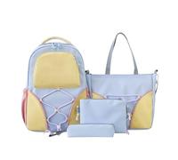 School Bag | Student Schoolbags - Large Capacity Backpack with Pencil Case Travel Bookbag for Textbooks Stationery Short Trips Shopping Daily Study Classroom College Social