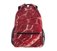 School Bags Beef Steak Meat Backpacks Classic School Backpack Durable Rucksack for Kid Hiking Work 29X40CM