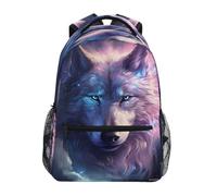 School Bags Blue Eyes Wolf Rucksack Classic Basic Backpack Unisex Backpacks for Office Work Hiking 29X40CM