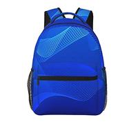 School Bags Blue Graphic Design Backpacks Casual Basic Backpack Classic School Backpack for Outdoor Hiking Work
