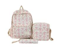 School Bags Boys,Lightweight Bow Print Double Shoulder Backpack For Everyday Use Modern Casual Style Compact Yet Spacious Daypack