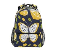 School Bags Butterfly Lemons Simple Stroke Rucksack Durable Basic Backpack Unisex School Backpack for Kid Hiking Work 29X40CM