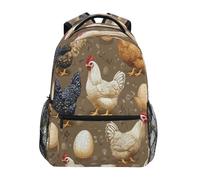 School Bags Chickens Hens Chicks Eggs Backpacks Durable School Backpack Unisex Basic Backpack for Office Kid Work