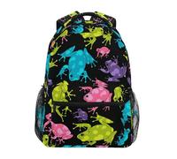 School Bags Colorful Frogs Rucksack Classic Backpacks Casual School Backpack for Kid Work Office