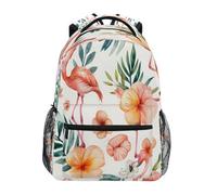 School Bags Colorful Watercolor Flamingos School Backpack For Hiking | Rucksack Classic Basic Backpack For Outdoor