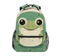 School Bags Cute Green Frogs Backpacks Casual School Backpack Durable Basic Backpack for Kid Hiking Work
