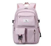 School Bags for Girls, Large Capacity School Backpack Waterproof Rucksack with Multiple Pockets, Stylish School Bag for Secondary Middle High School, Teenage & Kids Backpacks for Daily Use (Purple)