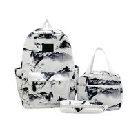 School Bags For Girls Secondary School,Ink Wash Pattern For Female College Students Travel Backpack Lightweight Double Shoulder