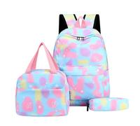 School Bags for Teenage Girls Boys Backpack - Kids School Bag Lightweight Gradient School Backpack For Girls 3 Piece Elementary To Middle School Daypack With Pretty Day Tripper Design