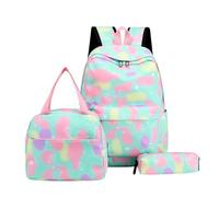 School Bags for Teenage Girls Boys Backpack - Kids School Bag Lightweight Gradient School Backpack For Girls 3 Piece Elementary To Middle School Daypack With Pretty Day Tripper Design