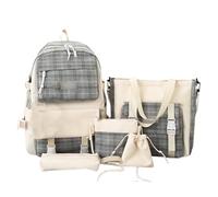 School Bags for Teenage Girls Boys Backpack School - Backpack Kids Japanese Style Canvas Backpack For Girls Cute Plaid Design Lightweight Bookbag With Multiple Pockets Durable Double Shoulder Bags