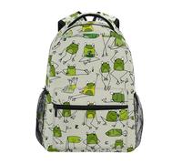 School Bags Funny Frogs Rucksack Durable School Backpack Unisex Basic Backpack for Kid Office Work