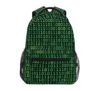 School Bags Green Programmer Computer Code Basic Backpack For Outdoor