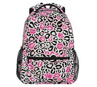 School Bags Kissing Lips Leopard Backpacks Classic School Backpack Casual Basic Backpack for Office Work Hiking 29X40CM