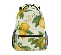 School Bags Lemons Boho Retro Green Leaves Basic Backpack Unisex Backpacks Classic School Backpack for Kid Office Work