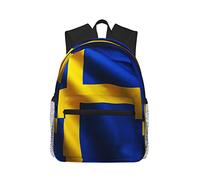 School Bags Swedish Flag Sweden Basic Backpack Classic School Backpack Casual Backpacks for Hiking Work Outdoor