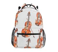 School Bags Violin White School Backpack Classic Rucksack Casual Basic Backpack for Office Work Kid