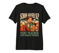 School Based SLP Part Teacher Part Miracle Worker Premium T-Shirt