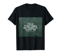School Board Chalkboard Chalk Lettering Teacher Motivation Value Graphic T-Shirt, Men, Black, L