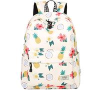 School Bookbags for Girls, Cute Pineapple Laptop Backpack Women Daypack Travel Bag Satchel by Mygreen(Beige-Medium)
