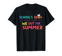 School Bruh We Out Funny Retro Last Day funny Summer Vibes T-Shirt