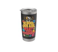 School Bus Aide What's Your Superpower Elementary Gift Stainless Steel Insulated Tumbler