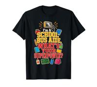 School Bus Aide What's Your Superpower Elementary Gift T-Shirt