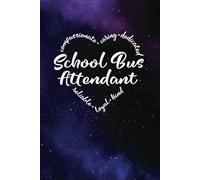 School Bus Attendant Gifts - a Blank Lined Journal with Heart Words, Great for Showing Your Appreciation: Purple and Blue Universe design