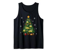 School Bus Christmas Tree Holiday Bus Driver Festive Art Tank Top