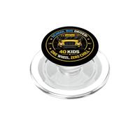 School Bus Driver 40 Kids One Wheel Zero Chill Funny Bus PopSockets PopGrip for MagSafe