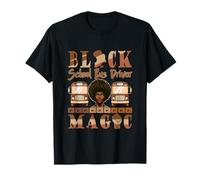 School Bus Driver Afro Men Proud Black History Month T-Shirt
