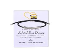 School Bus Driver Appreciation Gifts for Women Bus Drivers Difference Maker Bracelet for Womens School Bus Driver Birthday Retirement Gifts for Female Bus Drivers Engraved Rope Bracelet with Card